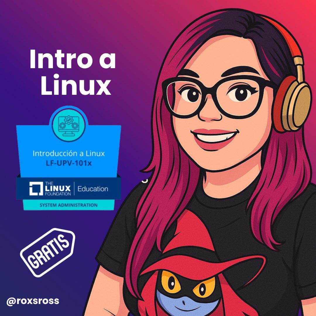 RoxsRoss's tweet image. 🔥 ¡Aprendé Linux desde cero y GRATIS!
La @linuxfoundation traen el curso “Introducción a Linux (LF-UPV-101x)” 🌐
✅ 60hs de contenido
✅ Labs prácticos
✅ GUI, terminal, Bash y +
🏅 ¡Ganá tu primer badge oficial gratis!

👉 training.linuxfoundation.org/training/intro…

#Linux #DevOps #AprendeGratis
