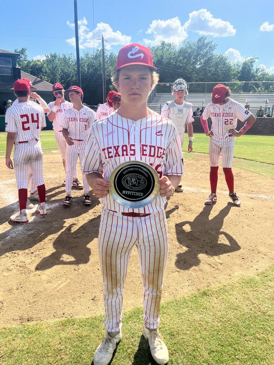 PG_NTX's tweet image. 2025 14U NTX Premier Championship

🏆Champions: Texas Edge Papasan 14U
🥈Finalist: Texas Prime - DN
🏅MVP: Randy Pistokache (perfectgame.org/Players/Player…) 9R 12H 3 2B 15RBI 4SB 
🏅MVPitcher: Sawyer Smith (perfectgame.org/Players/Player…) 5.0IP 4K 2H 2BB 0R