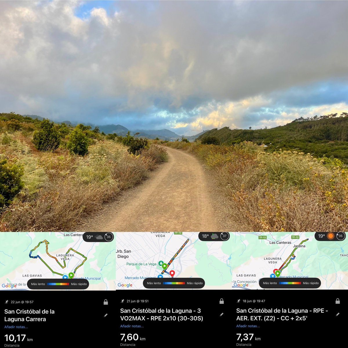 Se trata siempre de encontrar tu camino🏃‍♀️⛰️
Domingo=7.37+7.60+10.17=25.14k para <a href="/KMSxELA/">KMSxELA</a> Este fin de semana <a href="/aytolalaguna_es/">Ayuntamiento de La Laguna</a> organizó la II carrera por la ELA  <a href="/Deportes_LL/">Deportes La Laguna</a> 🙌🏽 Gran iniciativa que tiñó de verde Anaga todas las calles. Más visibilidad, más recursos. Ya casi lunes