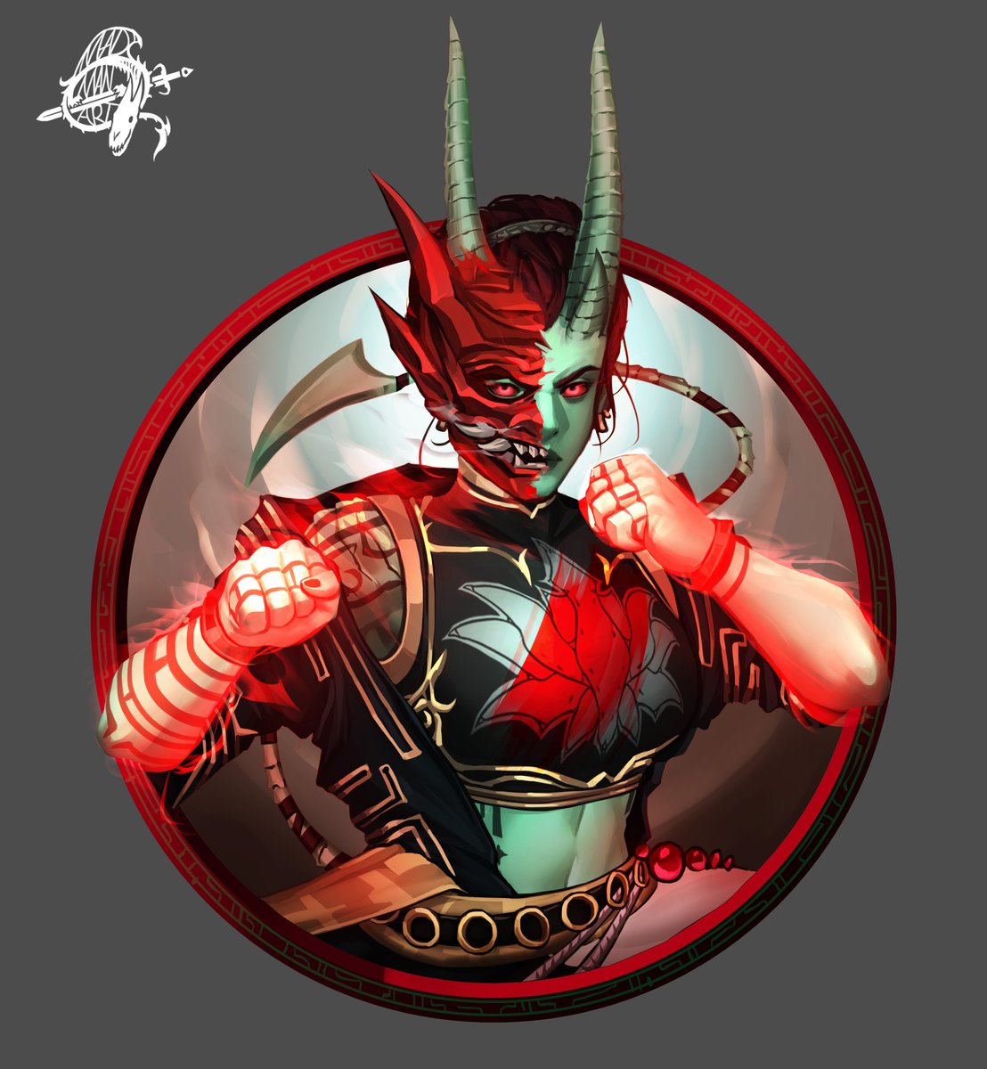 👊D&amp;D Full-Body/Token art Commission - Narai 😈
👊Commissioner - @/turtledump1 😈