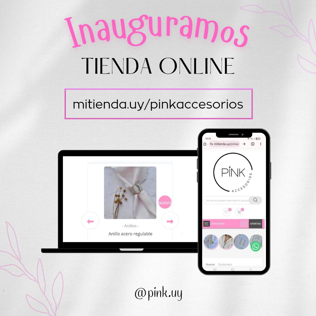 Habemus weeeeeb 💖 mitienda.uy/pinkaccesorios