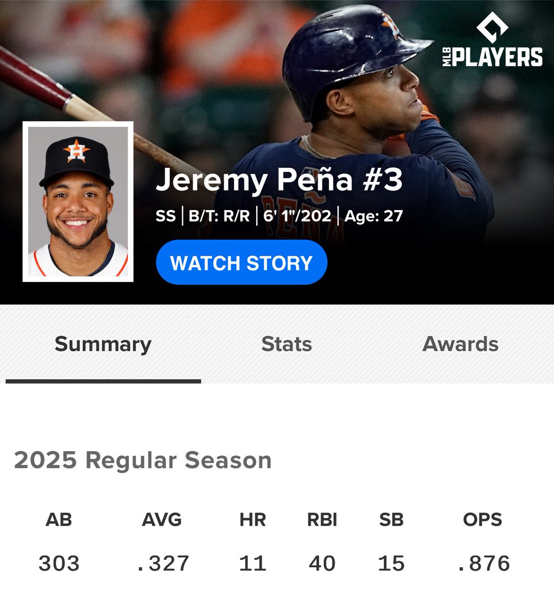 ApolloHOU's tweet photo. Jeremy Peña has more HR, SB, way better defense, and basically the same OPS

JP3 deserves the AL All Star Game Starting spot!

https://t.co/z5YyTuqq5d ⭐️ https://t.co/nyQBiKDQ3V
