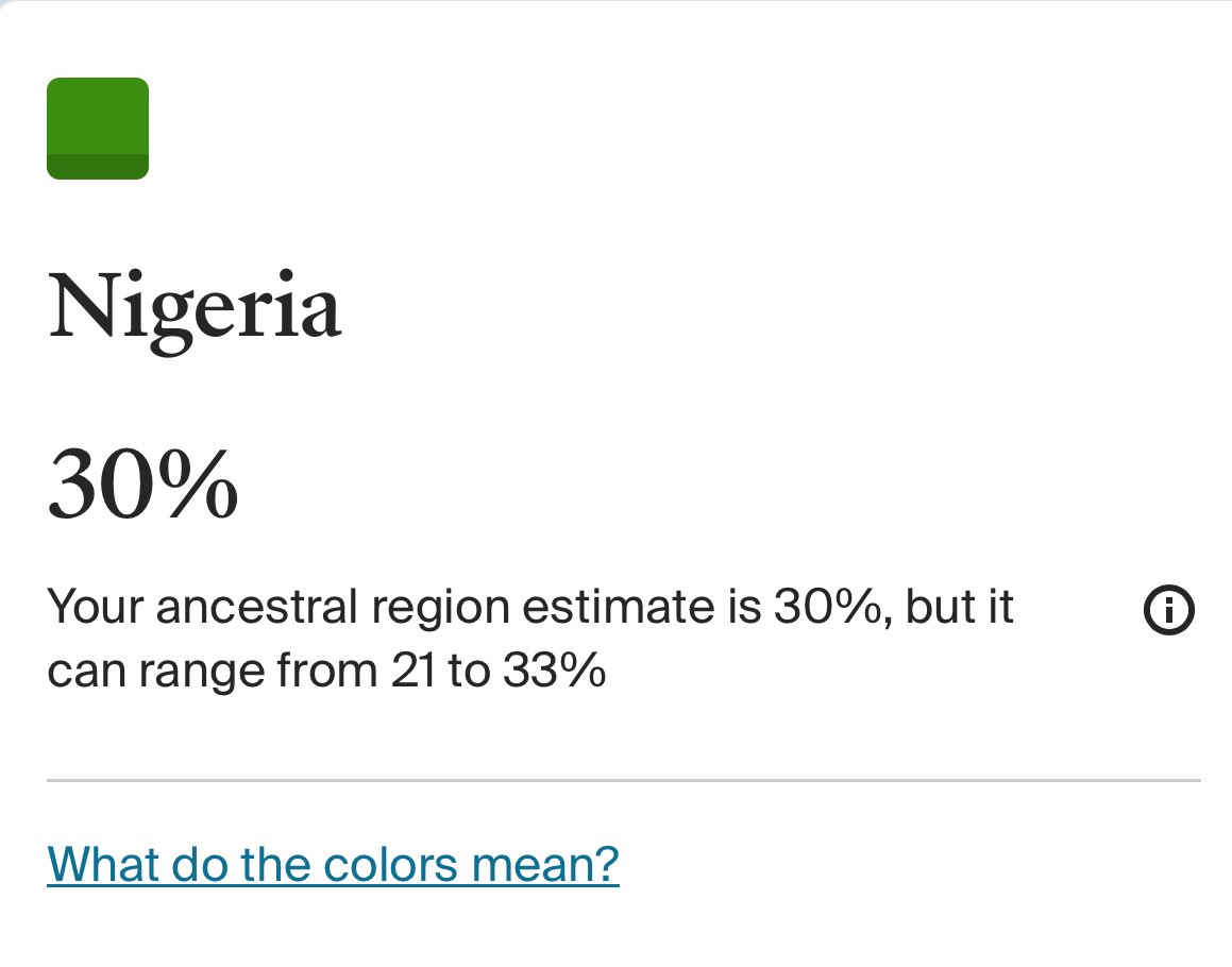 BigHomieKODAQ's tweet image. Proof Of Life🇳🇬
Ima be honest. I do not like this app😂
I’m prone to deleting this off my phone every once in a while, and allowing myself to exist and enjoy life without the barrage of distractions and bad takes.
While I was gone, i found out I’m 30% Nigerian
What did I miss?