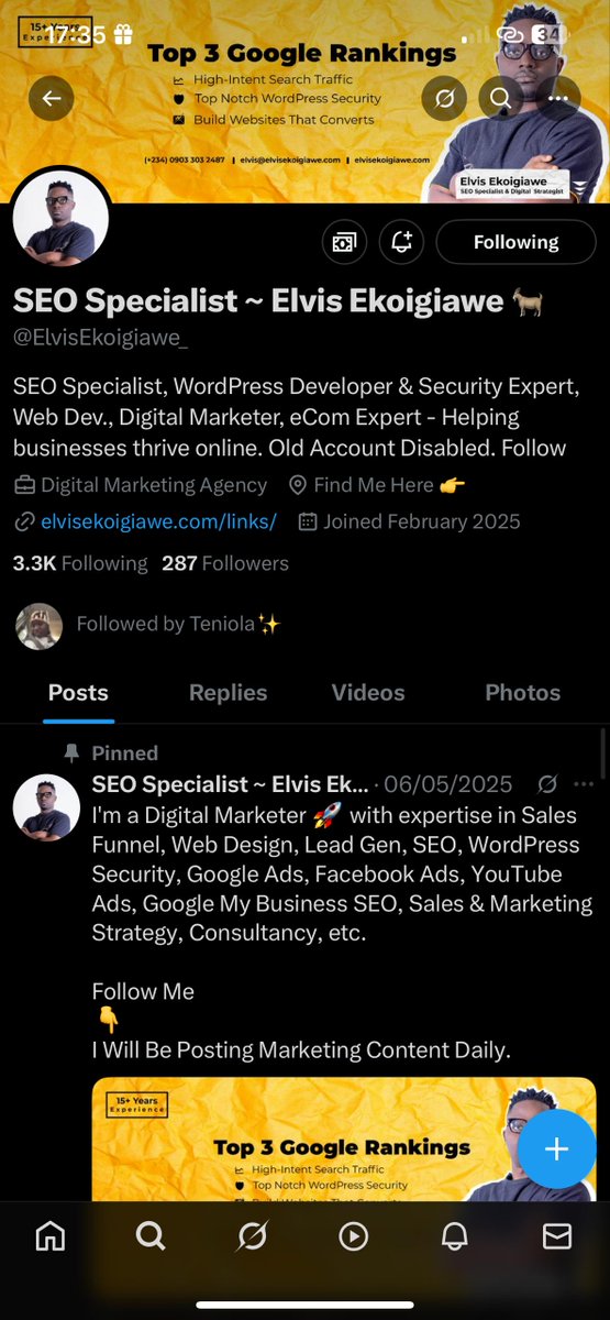 XI-V (@tims_4twenty) on Twitter photo Just so you know you're not invincible
My aunt paid you 350k for digital marketing and since may 24 now you are playing games and blocking and unblocking her and not responding to her calls
Na your house you go see me next
shebi craze dey your head na
SCAMMER!!! <a href="/ElvisEkoigiawe_/">SEO Specialist ~ Elvis Ekoigiawe 🐐</a> Just so you know you're not invincible
My aunt paid you 350k for digital marketing and since may 24 now you are playing games and blocking and unblocking her and not responding to her calls
Na your house you go see me next
shebi craze dey your head na
SCAMMER!!! <a href="/ElvisEkoigiawe_/">SEO Specialist ~ Elvis Ekoigiawe 🐐</a>
