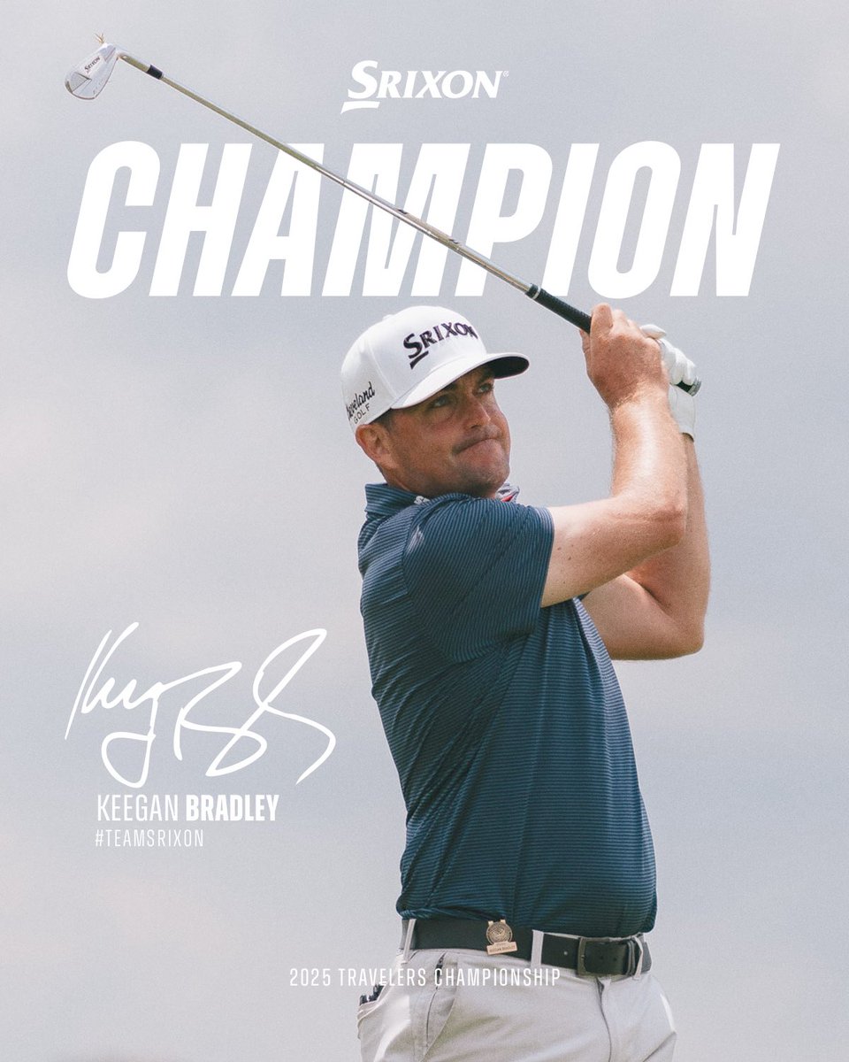 Srixon (@srixongolf) on Twitter photo Another week, another W for #TeamSrixon. 🏆 <a href="/Keegan_Bradley/">Keegan Bradley</a> gets it done at the Travelers Championship! Another week, another W for #TeamSrixon. 🏆 <a href="/Keegan_Bradley/">Keegan Bradley</a> gets it done at the Travelers Championship!