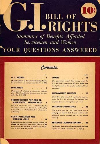 TammiMinoski's tweet photo. #OTD 1944: President #FranklinRoosevelt signed the Servicemen's Readjustment Act, to provide financial aid to veterans returning from the war. Benefits included access to housing, small business loans, employment, & education. #GIBill #USHistory https://t.co/DGIb23XZBB
