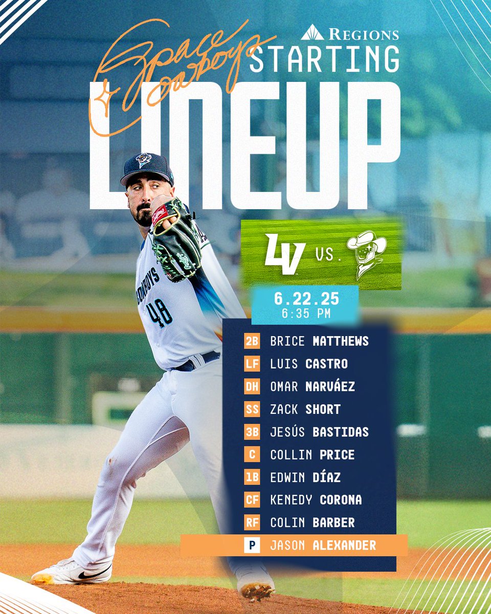 Sugar Land Space Cowboys (@slspacecowboys) on Twitter photo Sunday series finale โ๏ธ
๐: <a href="/AviatorsLV/">Las Vegas Aviators</a>
๐ช: 5:30 PM
โพ๏ธ: 6:35 PM
๐บ: Bally Sports App
๐ป: bit.ly/422uSoE
๐: bit.ly/4eeTvUD
#Ascend x <a href="/RegionsBank/">Regions Bank</a> Sunday series finale โ๏ธ
๐: <a href="/AviatorsLV/">Las Vegas Aviators</a>
๐ช: 5:30 PM
โพ๏ธ: 6:35 PM
๐บ: Bally Sports App
๐ป: bit.ly/422uSoE
๐: bit.ly/4eeTvUD
#Ascend x <a href="/RegionsBank/">Regions Bank</a>