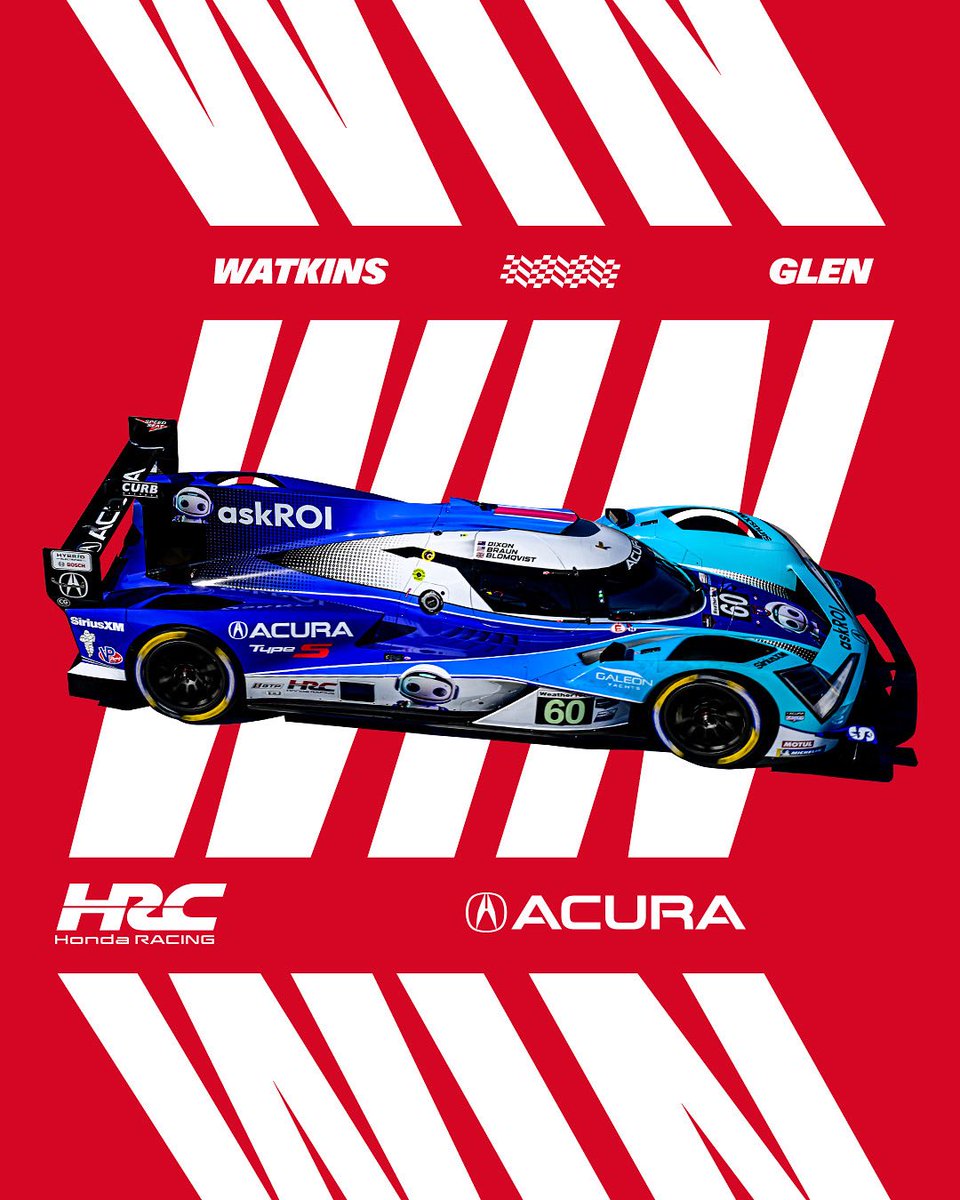 Honda Racing US (@hondaracing_us) on Twitter photo ACURA WINS AT THE GLEN ๐
The No. 60 #AcuraARX secures a well-fought victory after an incredible run at Watkins Glen! ACURA WINS AT THE GLEN ๐
The No. 60 #AcuraARX secures a well-fought victory after an incredible run at Watkins Glen!