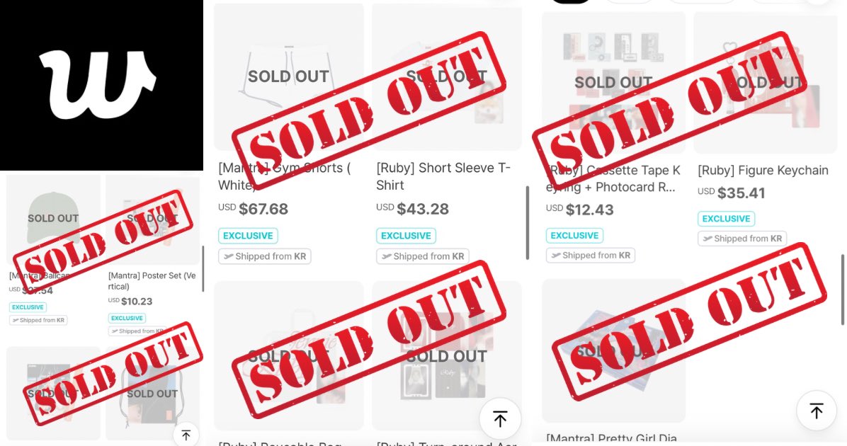 Multiple items from #JENNIE’s RUBY and Mantra merch collections SOLD OUT again shortly after yesterday’s restock.

#JENNIE #제니 <a href="/oddatelier/">OA</a> <a href="/jennierubyjane/">JENNIE</a>