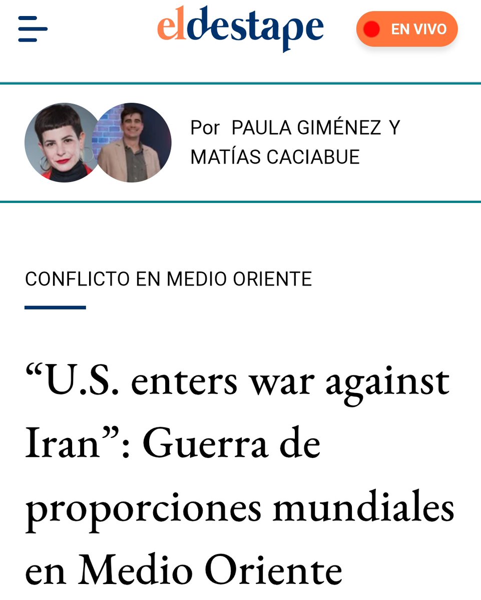 Junto al equipo de <a href="/InfoNodal/">Nodal</a> y <a href="/PaulaGimenez_Ok/">Pili Gimenez</a>, escribimos unas líneas de una guerra de proporciones mundiales.

¿Podrá Israel resolver el cuestionamiento internacional con ésta peligrosa "fuga hacia adelante"? ¿Trump podrá con las impugnaciones internas?

#WorldWar3