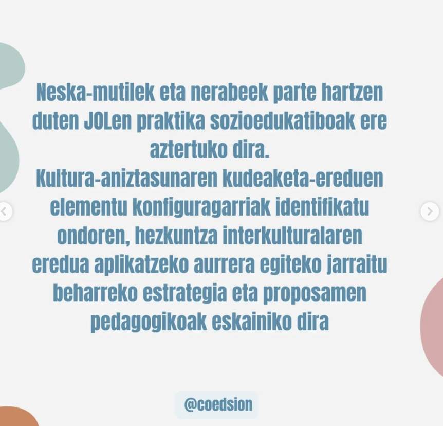 coedsion's tweet photo. EZAGUTZEN DUZU KOEDSIOA?  Hurbildu ➡️ Euskal Herriko, Kataluniako eta Madrilgo Hezkuntza Aisialdiko Zentroetan (HAZ) kultura aniztasunari buruzko gure ikerketa proiektua ezagutzeko. 🎯🔍

ℹ️🔗 Informazio gehiago hemen: https://t.co/DjLWAFFtZ9

Ver traducción https://t.co/XxPozmR4HF