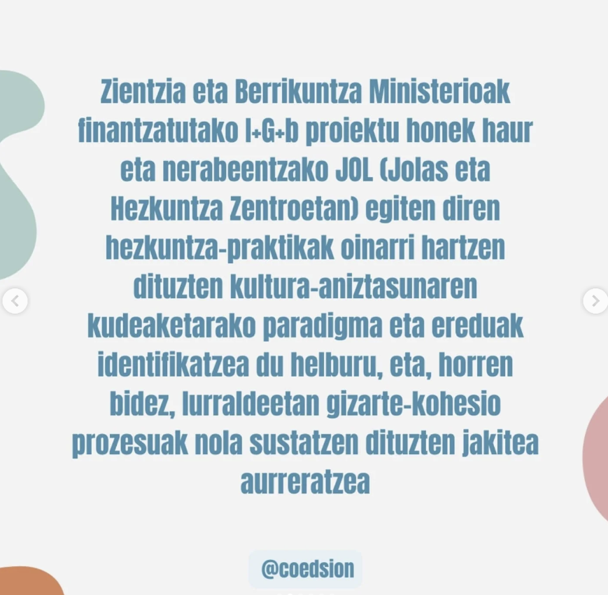 coedsion's tweet photo. EZAGUTZEN DUZU KOEDSIOA?  Hurbildu ➡️ Euskal Herriko, Kataluniako eta Madrilgo Hezkuntza Aisialdiko Zentroetan (HAZ) kultura aniztasunari buruzko gure ikerketa proiektua ezagutzeko. 🎯🔍

ℹ️🔗 Informazio gehiago hemen: https://t.co/DjLWAFFtZ9

Ver traducción https://t.co/XxPozmR4HF