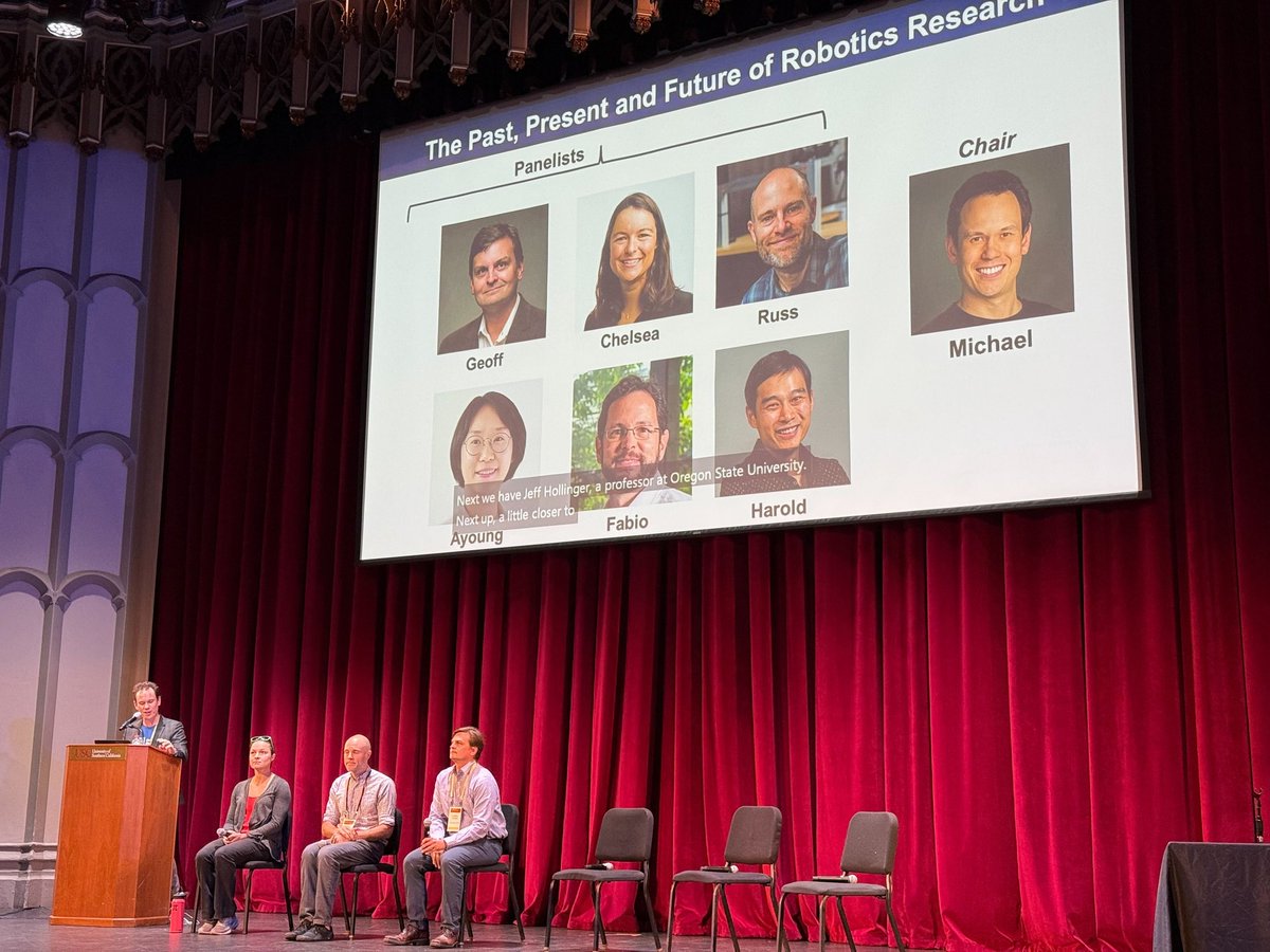 🎙️ Happening Now at #RSS2025
Panel: Past, Present, and Future of Robotics 🤖📈

We're live with a powerhouse panel of robotics leaders diving into the evolution of the field, current challenges, and what’s next for intelligent machines.

📍Don’t miss this chance!