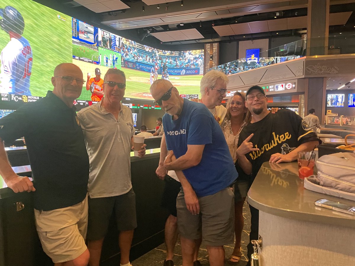 Just some of the amazing Postgamers at Poto today to celebrate the Brewers sweep of the Twins!!!