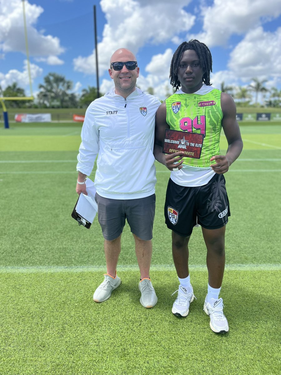 After a great weekend of competition I’m thankful for being named a top performer and 1 of 6 wr’s selected to play in the Freshmen AllAmerican Bowl!
<a href="/FBUcamp/">Football University</a> <a href="/stevequinnFBU/">steve quinn</a> <a href="/LauerFBU/">Matt Lauer</a> <a href="/AWilliamsUSA/">Anthony Williams</a> <a href="/D_Marc11/">DaMarcus Ganaway Sr.</a> <a href="/RustyMansell_/">Rusty Mansell</a> <a href="/WRHitList/">WR Hit List</a>  <a href="/Coach_JLindke/">Josh Lindke ⚔️</a> <a href="/SFSAthletics/">St. Francis de Sales Athletics</a>