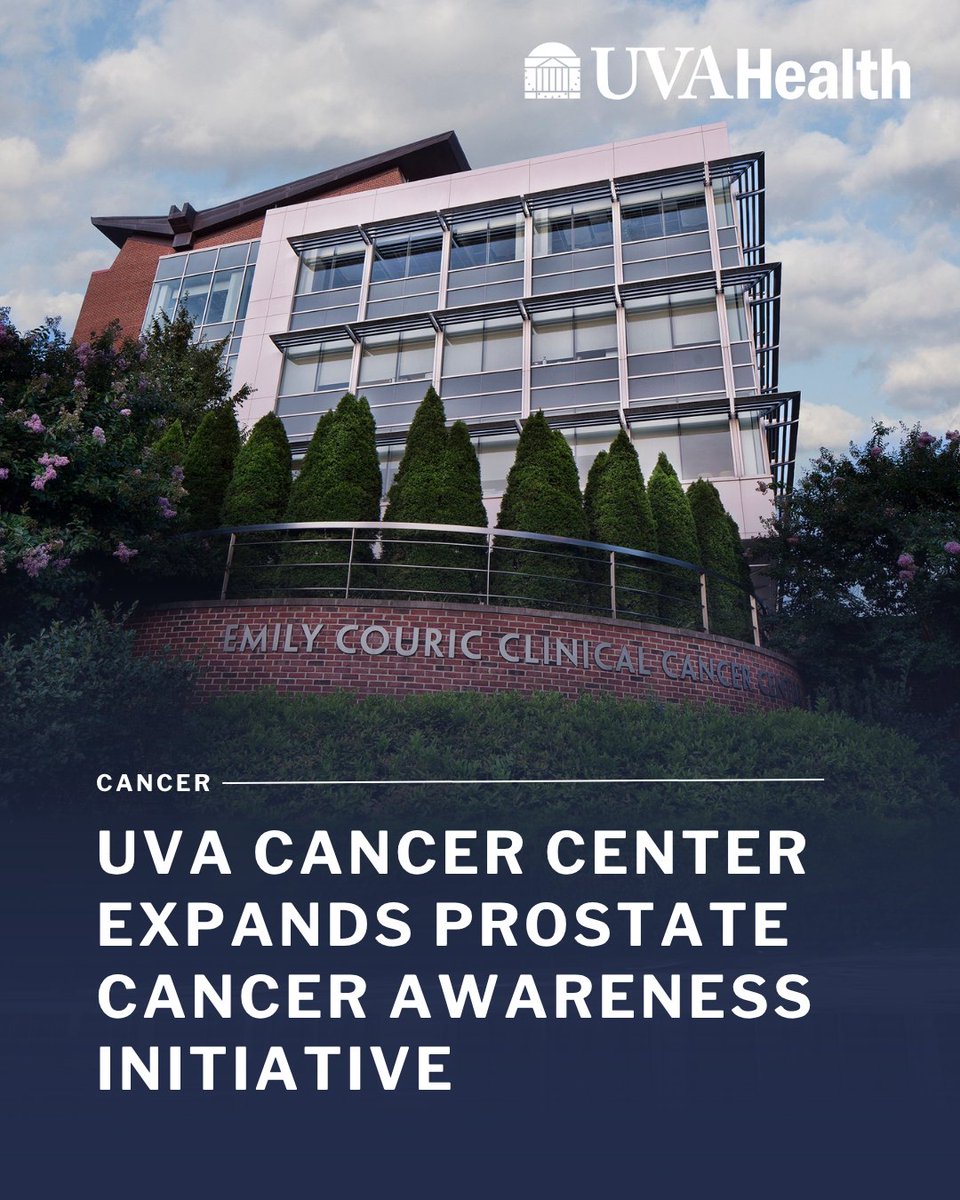 UVA Health (@uvahealthnews) on Twitter photo In recognition of #MensHealthMonth, <a href="/UVACancerCenter/">UVA Cancer Center</a> is expanding Stay in the Game, its program to raise awareness across Virginia about prostate cancer and the importance of early screening.
🔎 Learn more: bit.ly/44y2kVt In recognition of #MensHealthMonth, <a href="/UVACancerCenter/">UVA Cancer Center</a> is expanding Stay in the Game, its program to raise awareness across Virginia about prostate cancer and the importance of early screening.
🔎 Learn more: bit.ly/44y2kVt