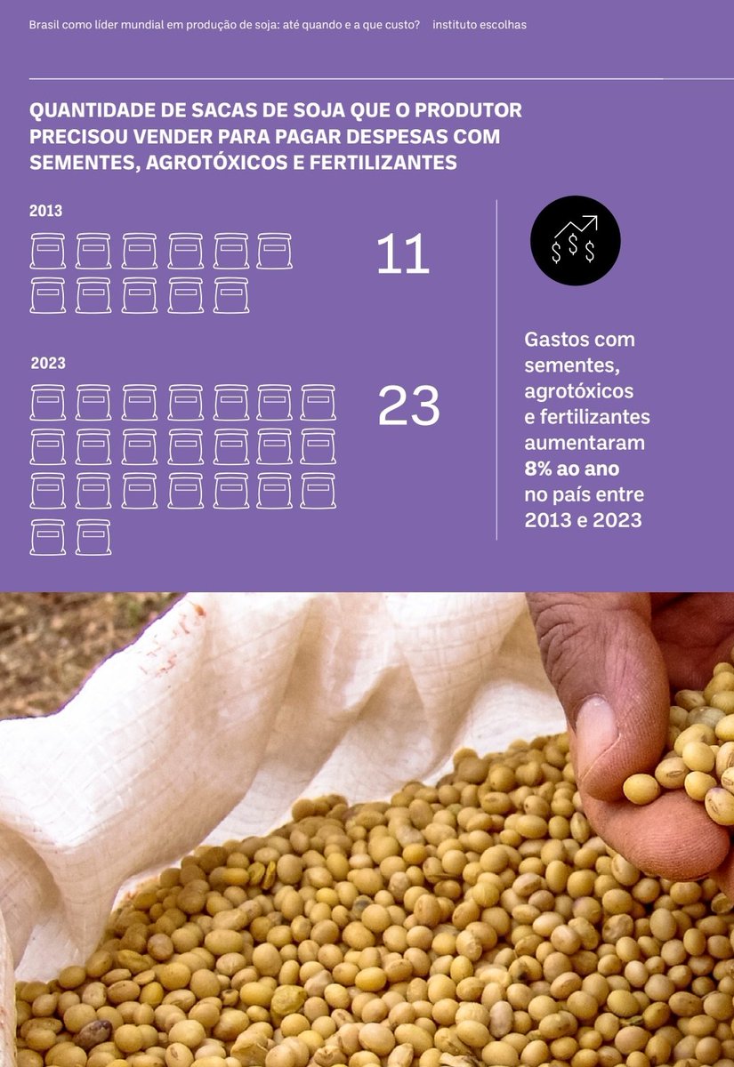 O aumento da produtividade do Agro é um mito.

É um setor cada vez menos eficiente no uso de insumos, cada vez mais vulnerável ao clima e cada vez mais subsidiado, da semente até o embarque no porto.

Subsidiado com crédito, com infraestrutura e, sobretudo, capital natural.