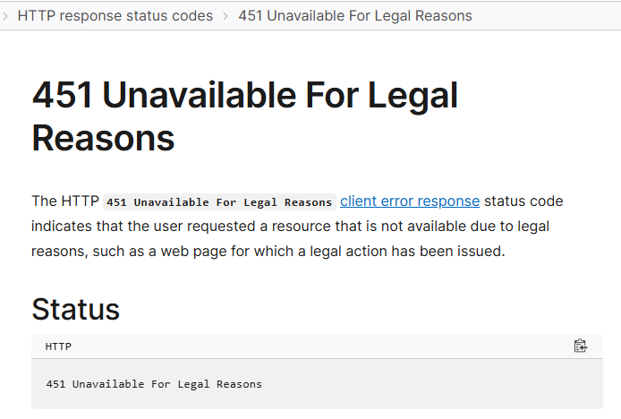 RhysSullivan's tweet photo. the one time http status code 451 is useful and they're not using it :( https://t.co/iq71HS066i