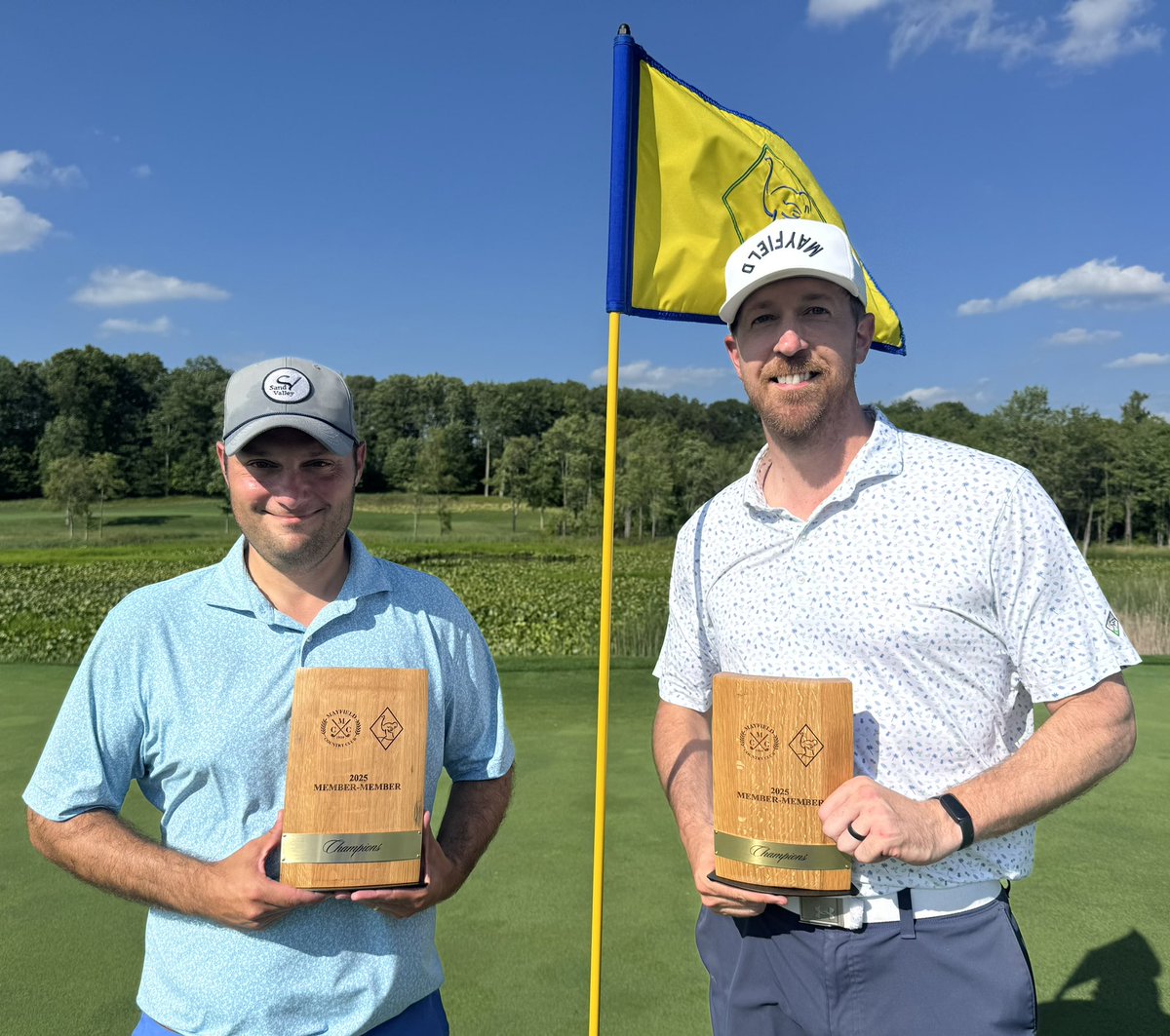 Here are your 2025 Mayfield Sand Ridge Member/Member Champions…Greg Rodenfels &amp; Brad Buescher. #makingMSRmemories
