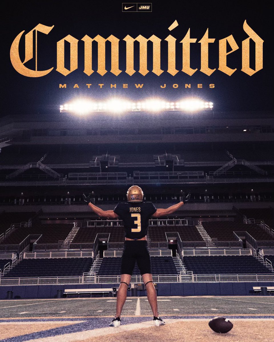 Matthew Jones (@matthewjon35812) on Twitter photo Thank you to my parents,coaches, and teammates that have helped me get here. I am excited to say that I am COMMITTED to JMU. #AGTG #GoDukes
<a href="/CoachPlungasJMU/">Dave Plungas</a> <a href="/CoachBobChesney/">Robert Chesney</a> Thank you to my parents,coaches, and teammates that have helped me get here. I am excited to say that I am COMMITTED to JMU. #AGTG #GoDukes
<a href="/CoachPlungasJMU/">Dave Plungas</a> <a href="/CoachBobChesney/">Robert Chesney</a>