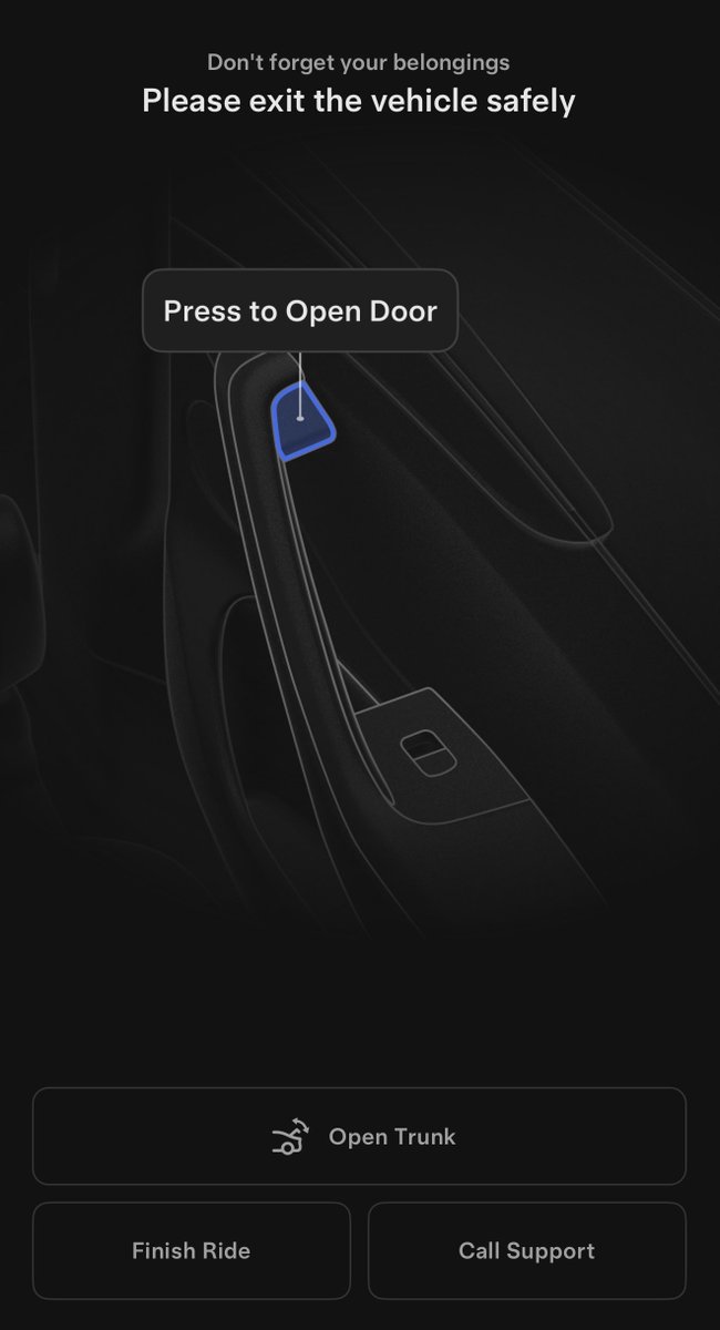 Tesla’s Robotaxi app automatically connects to your Tesla Cloud profile, so once I signed in, it paired my credit card on file automatically so I could start paying for rides immediately. All your settings, music, apps, seat position, etc, are synced and ready when you hop in.
