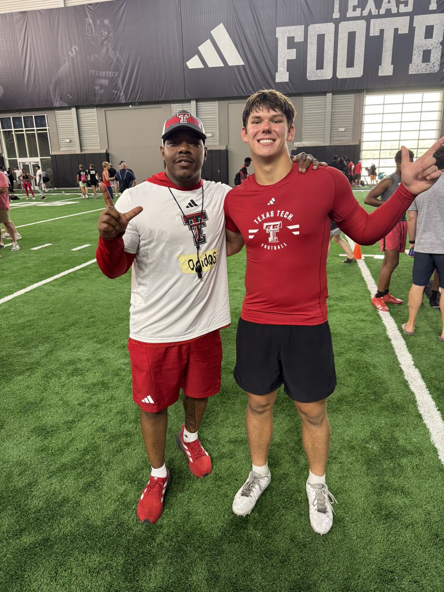 Cason White (@cason_white44) on Twitter photo Had an incredible time at <a href="/TexasTechFB/">Texas Tech Football</a> camp today! Was able to learn and get coached up by some of the best coaches in the country. Blessed to be able to compete!!
<a href="/JoeyMcGuireTTU/">Joey McGuire 🌵</a> <a href="/dade_manley/">Dade Manley🌵</a> <a href="/ShielWood/">Shiel Wood</a> <a href="/1CoachTY/">Taylor Young</a>
<a href="/CoachLeonardTX/">Coach Nate Leonard, M.Ed.</a> <a href="/CoachJosh_Uland/">Coach Josh Uland</a> <a href="/CoachWhitmire/">Coach Carlos Whitmire SR.</a>
<a href="/ScottMullenix12/">Scott Mullenix, CSCS</a> Had an incredible time at <a href="/TexasTechFB/">Texas Tech Football</a> camp today! Was able to learn and get coached up by some of the best coaches in the country. Blessed to be able to compete!!
<a href="/JoeyMcGuireTTU/">Joey McGuire 🌵</a> <a href="/dade_manley/">Dade Manley🌵</a> <a href="/ShielWood/">Shiel Wood</a> <a href="/1CoachTY/">Taylor Young</a>
<a href="/CoachLeonardTX/">Coach Nate Leonard, M.Ed.</a> <a href="/CoachJosh_Uland/">Coach Josh Uland</a> <a href="/CoachWhitmire/">Coach Carlos Whitmire SR.</a>
<a href="/ScottMullenix12/">Scott Mullenix, CSCS</a>