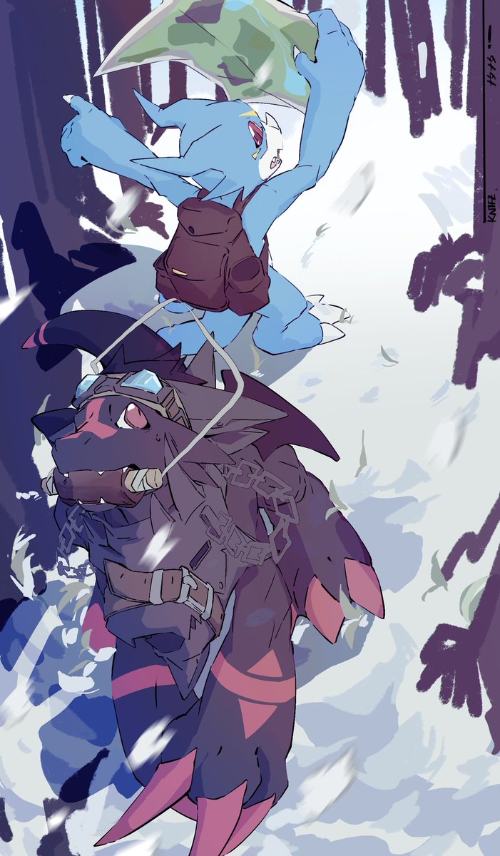 自己家马特兽和v仔兽
#Digimon #OC