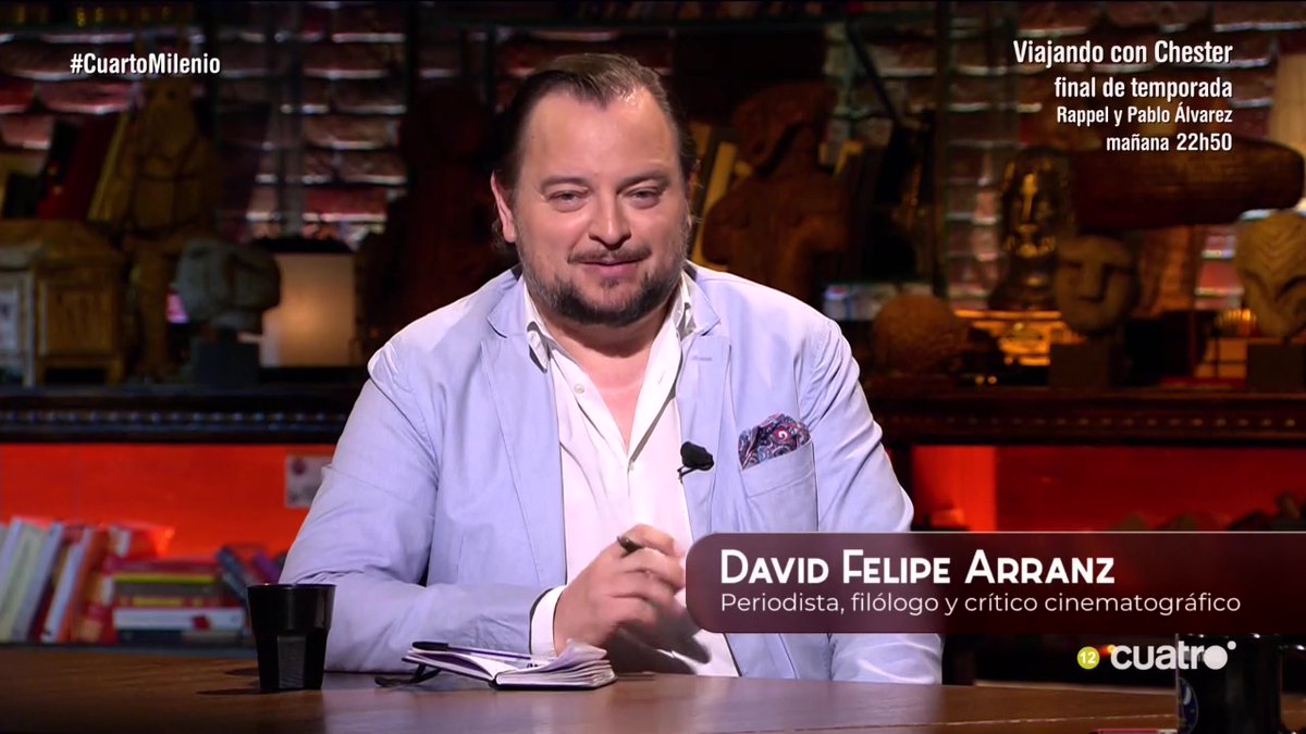 Iker Jiménez (@navedelmisterio) on Twitter photo David Felipe Arranz <a href="/dfarranz/">David Felipe Arranz</a>
Periodista, filólogo y crítico cinematográfico #CuartoMilenio David Felipe Arranz <a href="/dfarranz/">David Felipe Arranz</a>
Periodista, filólogo y crítico cinematográfico #CuartoMilenio