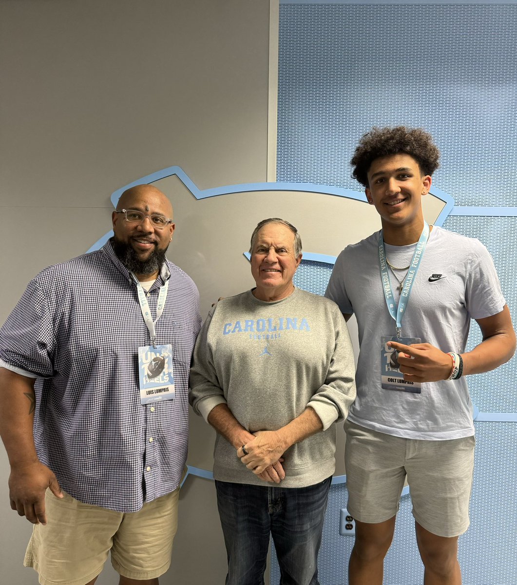 Colt Lumpris (@coltlumpris) on Twitter photo After a great visit and conversation with Coach Diaco I am excited to announce that I have received and offer from <a href="/UNCFootball/">Carolina Football</a> Thank you <a href="/Belichick_B/">Bill Belichick</a>! <a href="/CoachPick53/">Caleb Pickrell</a> <a href="/coachlumpris/">Coach Lumpris</a> <a href="/CoachPoeWins/">Napoleon Sykes Jr.</a> <a href="/TheUCReport/">Billy Tucker</a> <a href="/TomLoy247/">Tom Loy</a> <a href="/ChadSimmons_/">ChadSimmons</a> <a href="/adamgorney/">Adam Gorney</a> After a great visit and conversation with Coach Diaco I am excited to announce that I have received and offer from <a href="/UNCFootball/">Carolina Football</a> Thank you <a href="/Belichick_B/">Bill Belichick</a>! <a href="/CoachPick53/">Caleb Pickrell</a> <a href="/coachlumpris/">Coach Lumpris</a> <a href="/CoachPoeWins/">Napoleon Sykes Jr.</a> <a href="/TheUCReport/">Billy Tucker</a> <a href="/TomLoy247/">Tom Loy</a> <a href="/ChadSimmons_/">ChadSimmons</a> <a href="/adamgorney/">Adam Gorney</a>