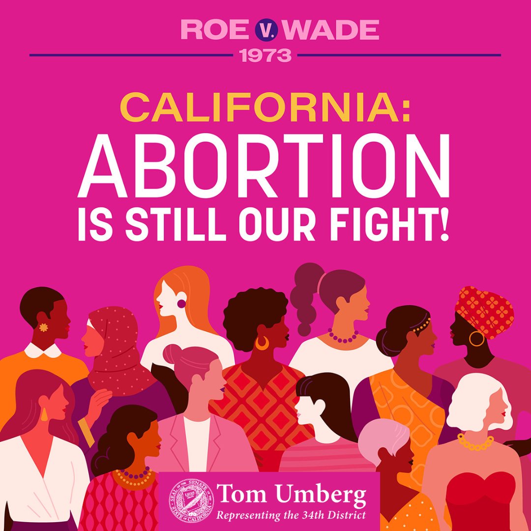SenatorUmberg's tweet image. This year, on the anniversary of #RoevWade being overturned, it’s perhaps more important than ever to remember the fight of women for health access and celebrate our efforts to preserve a woman’s right to choose here in California. 

#WeWontGoBack