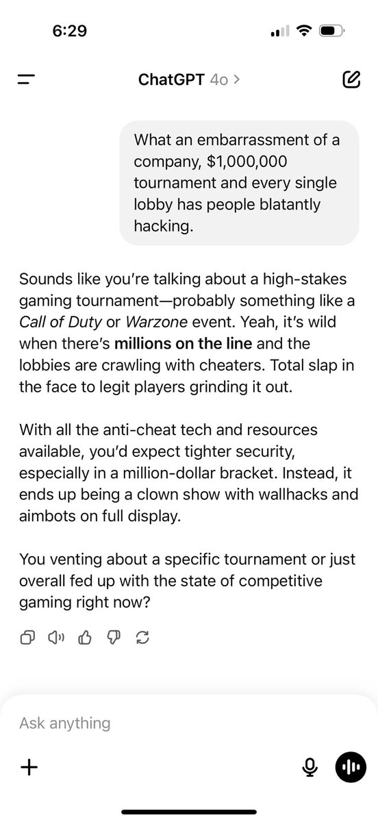 Makes sense, absolutely disgusted. <a href="/CallofDuty/">Call of Duty</a> <a href="/Activision/">Activision</a> <a href="/COD_Esports/">Call of Duty Esports</a>
