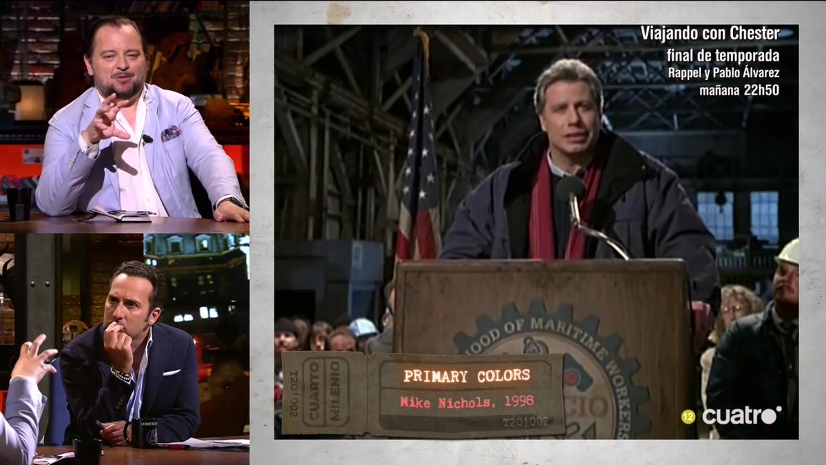 Primary colors
Mike Nichols, 1998 #CuartoMilenio