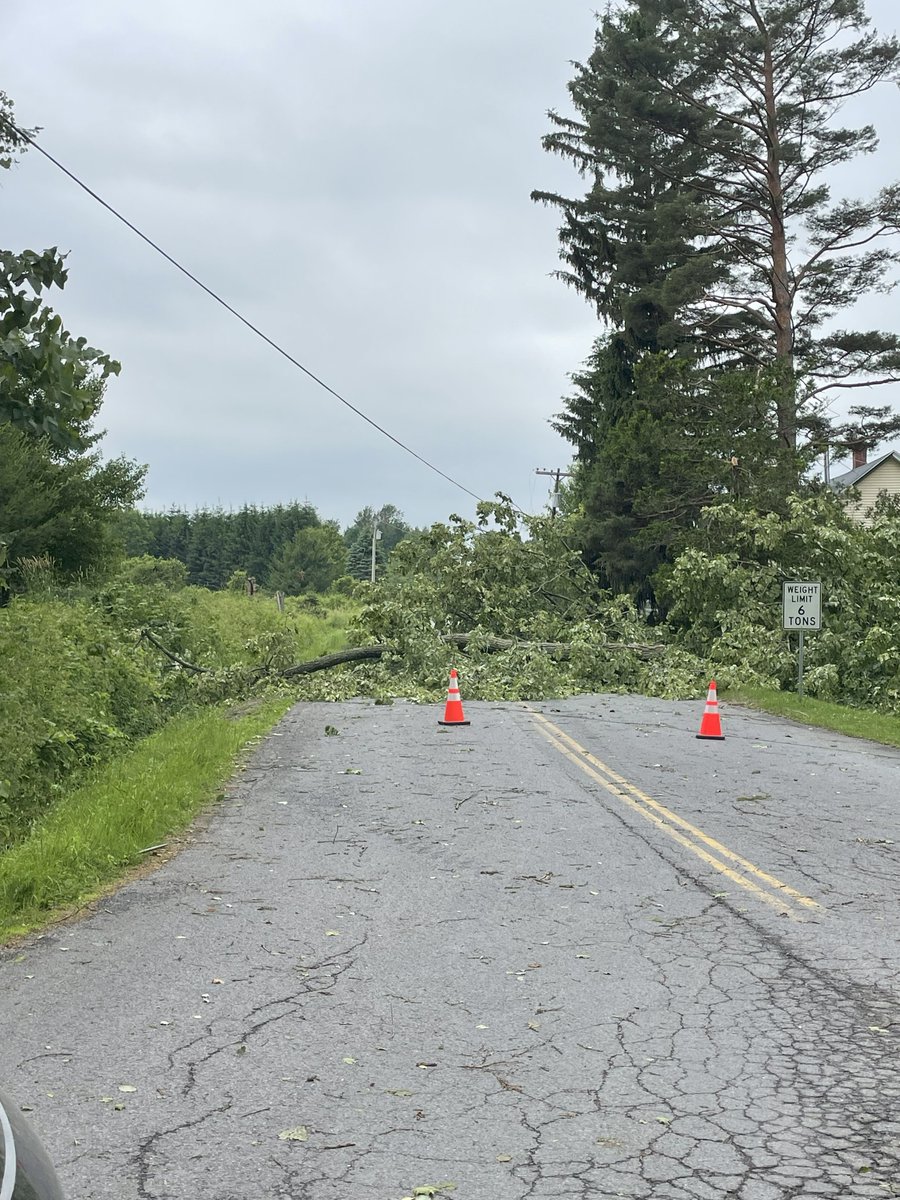 Our crews are working to restore power to over 94,300 customers impacted by the severe thunderstorms in the Mohawk Valley and Northern New York. As of 5 p.m., nearly 59,000 customers have been restored. A team of 2,500+ workers are actively repairing damage in hardest-hit areas,
