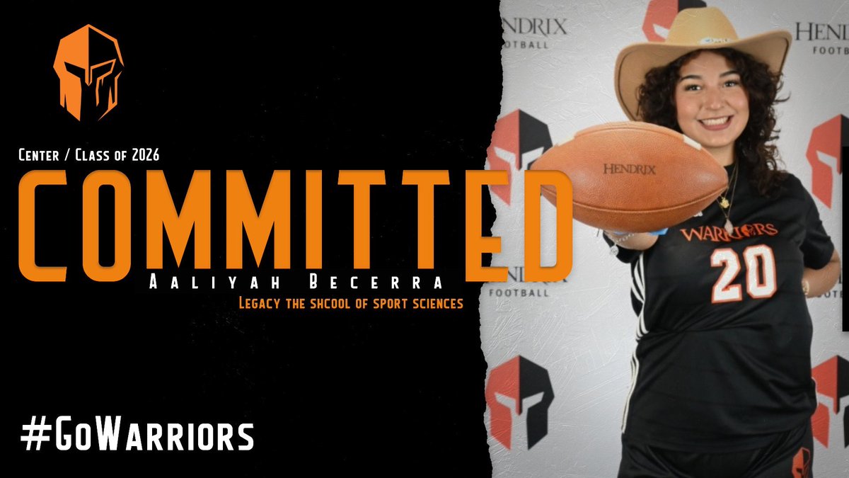 HendrixWFF's tweet image. Welcome to the Warrior family Aaliyah 🟧⬛️🏈💪🏼!!! We are proud Aaliyah is our first 2026 commit for women’s flag football !!! Go Warriors !