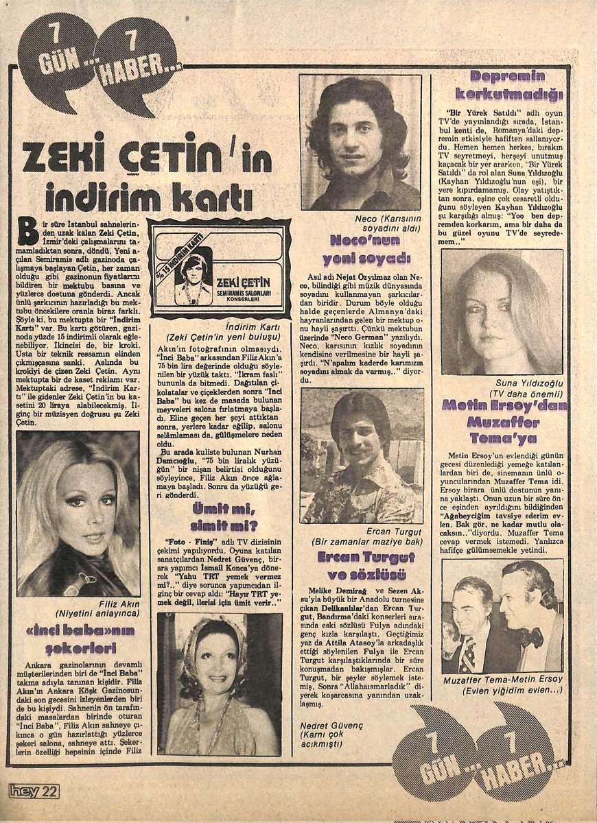 Mehmetcan198's tweet photo. #ZekiÇetin #SunaYıldızoğlu @SunaYildizoglu  #Neco #ErcanTurgut #FilizAkın #NedretGüvenç #MuzafferTema #MetinErsoy #Mart #1977yılı @MehmetE29796180 @Yasemin70619829 @tchulya80 @_Arsiv_ https://t.co/PiS7r0mwA5