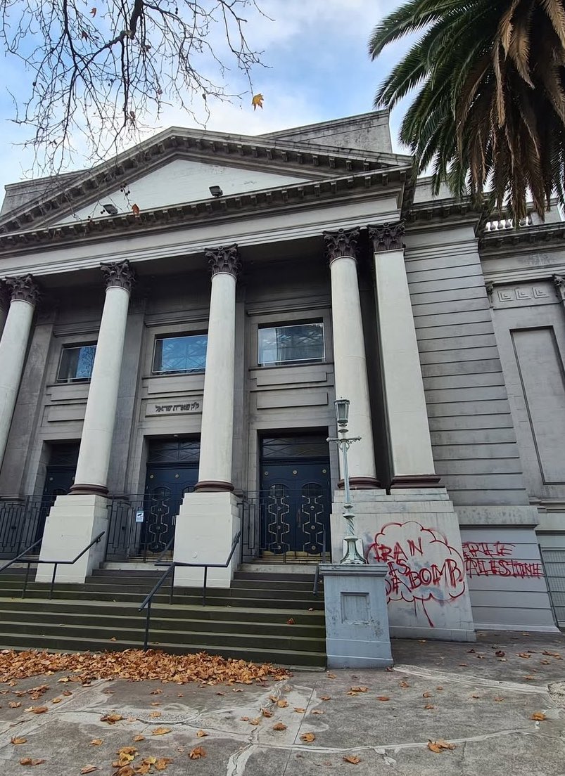 Melbourne, Australia - Toorak Synagogue vandalised