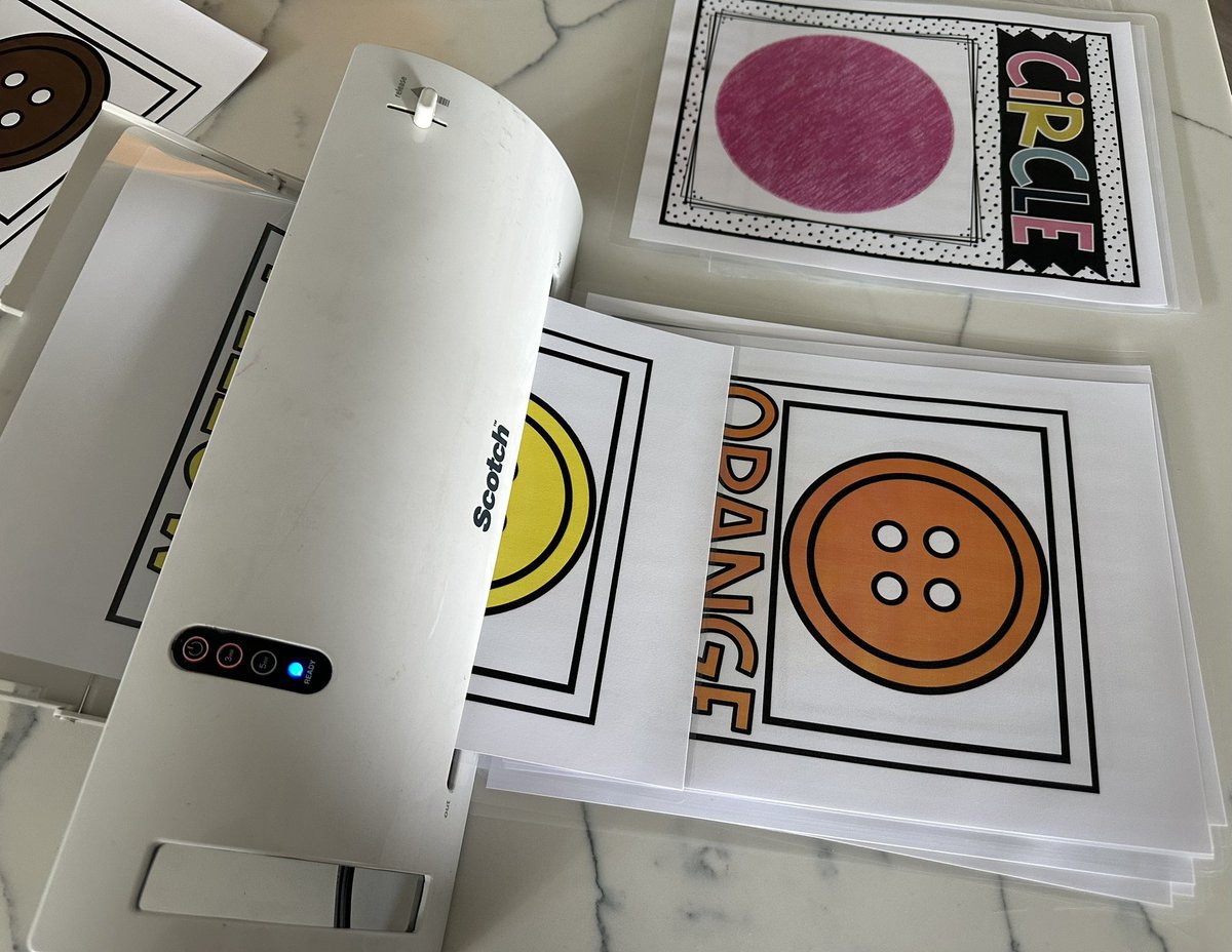 steph_crimson's tweet image. Today I’m laminating some shapes and color posters for my new classroom.

Tip: after laminating, spray them with some Matte clear spray and you won’t have a glare from those fluorescent classroom lights. It works like a charm!

#teachersoftwitter #Teachersof𝕏 #classroom #teacher