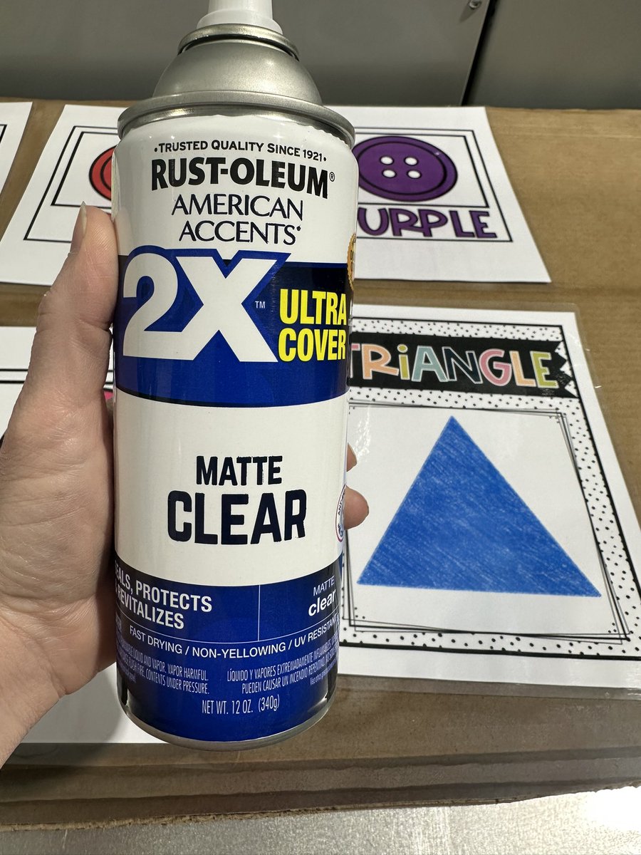 steph_crimson's tweet image. Today I’m laminating some shapes and color posters for my new classroom.

Tip: after laminating, spray them with some Matte clear spray and you won’t have a glare from those fluorescent classroom lights. It works like a charm!

#teachersoftwitter #Teachersof𝕏 #classroom #teacher