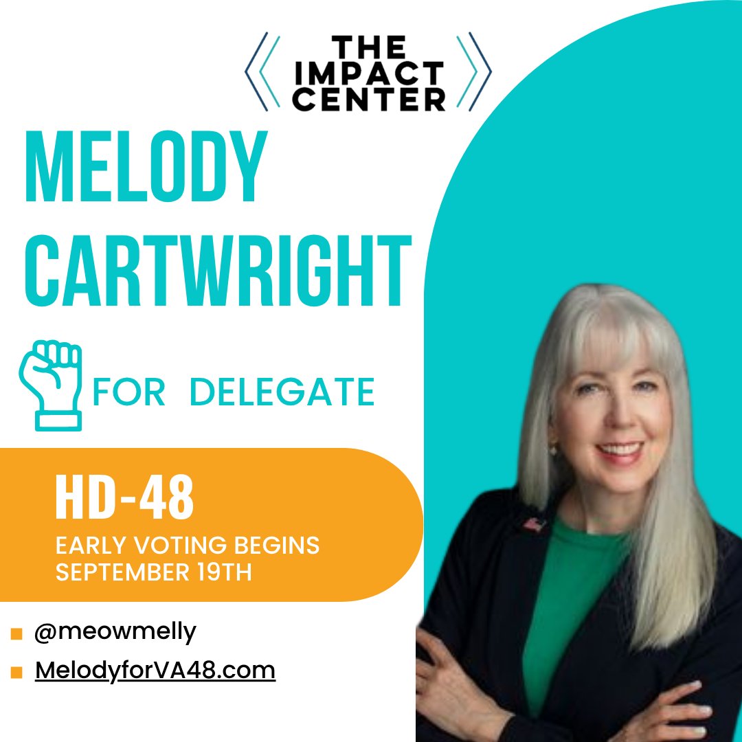 🚨 Candidate Spotlight: Melody Cartwright for HD-48! 🚨

The Impact Center is proud to support <a href="/meowmelly/">Melody Cartwright (Mel)</a> — a fierce advocate for working families, public schools, and Southside VA.

She’s ready to bring bold, community-driven leadership to Richmond. 

🔗 melodyforva48.com