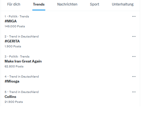 Jetzt ist #MIGA auch in Deutschland auf Platz eins in den Trends. 😄