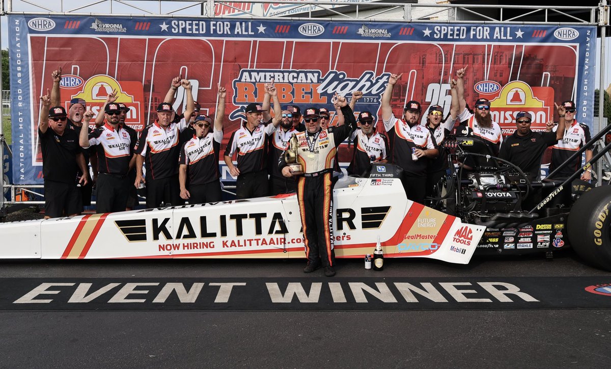 Kalitta Motorsports (@teamkalitta) on Twitter photo Shawn Langdon seals the deal at the #VirginiaNats and takes home his 20th career Top Fuel Wally! That’s three wins this season for <a href="/ShawnLangdon333/">Shawn Langdon</a>!
#KalittaAir • <a href="/Revchem_/">Revchem Composites</a> • <a href="/MacTools38/">Mac Tools</a> • #TGRNA • <a href="/mobil1racing/">Mobil 1 Racing</a> • <a href="/FifthThird/">Fifth Third Bank</a> • <a href="/SealMasterNet/">SealMaster Official</a> • <a href="/DHLUS/">DHL U.S.</a> • <a href="/DaycoOfficial/">Dayco</a> • Shawn Langdon seals the deal at the #VirginiaNats and takes home his 20th career Top Fuel Wally! That’s three wins this season for <a href="/ShawnLangdon333/">Shawn Langdon</a>!
#KalittaAir • <a href="/Revchem_/">Revchem Composites</a> • <a href="/MacTools38/">Mac Tools</a> • #TGRNA • <a href="/mobil1racing/">Mobil 1 Racing</a> • <a href="/FifthThird/">Fifth Third Bank</a> • <a href="/SealMasterNet/">SealMaster Official</a> • <a href="/DHLUS/">DHL U.S.</a> • <a href="/DaycoOfficial/">Dayco</a> •