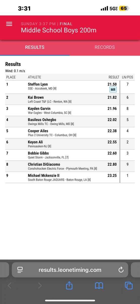 keyonali2_'s tweet image. I had a great weekend at the New Balance Outdoor Nationals at Franklin Field. Ran with the Middle School Division in the 100M (Lane 3: 11.01) and 200M (Lane 2: 22.55). @KareemAliJr_ @adrenalinecoach @kareem_ali_210