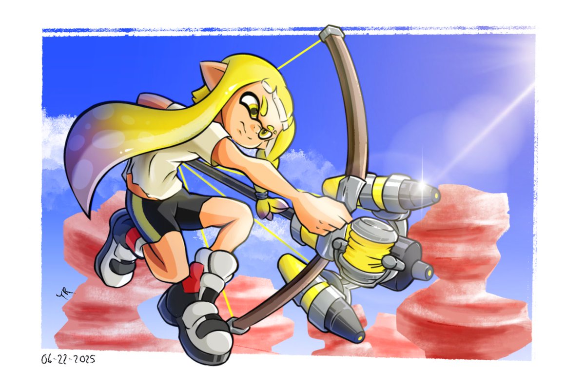 rush_yoshi's tweet image. Summer 🌤️ #splatoon #splatoonart
