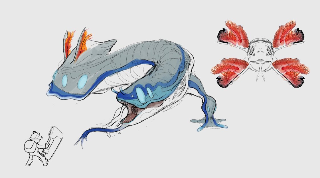 WF concept - chasm beast  Okunoi, the sticky egg shooter