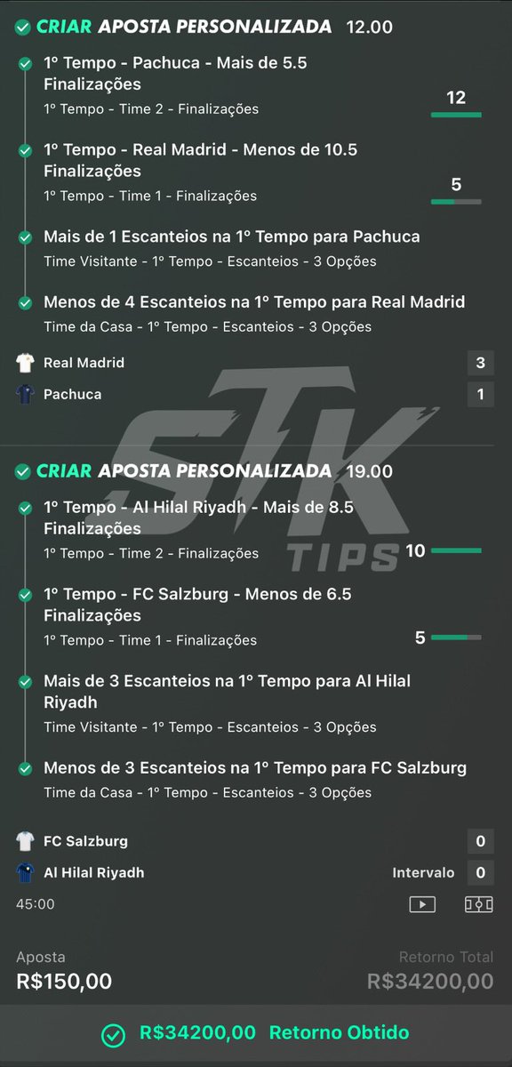 EU ESTOU ALUCINADO.

Fizemos história no GRUPO FREE!!

ODD 220✅ ODD 40✅ ODD 21✅ ODD 17✅ 
A PORRA TODA✅✅✅✅