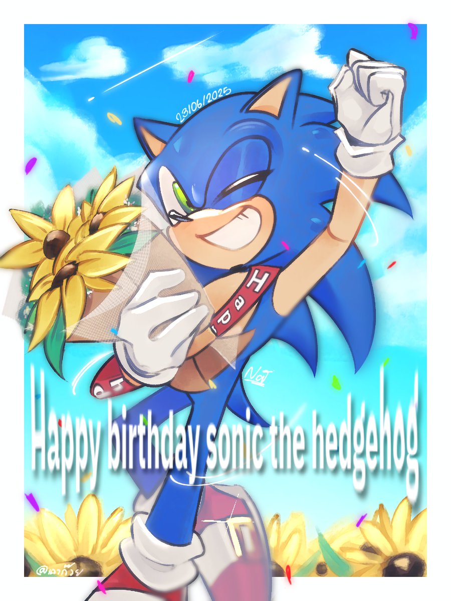 Nat_C536's tweet photo. HAPPY 34TH BIRTHDAY SONIC!🌟💙
#SonicBirthday2025
#ソニックバースデー2025
#Soinc https://t.co/W5bR2jMkoT