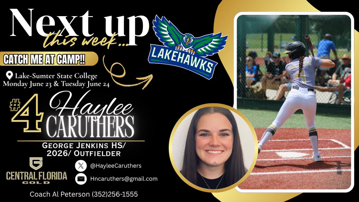 Haylee Caruthers (@hayleecaruthers) on Twitter photo Heading to Leesburg this Monday and Tuesday for the <a href="/LakehawkSB/">Lakehawk Softball</a> camp. Can’t wait to be back on the road! <a href="/LottJaneisa/">jj</a> <a href="/Jay33Miller/">Jay Miller</a> Heading to Leesburg this Monday and Tuesday for the <a href="/LakehawkSB/">Lakehawk Softball</a> camp. Can’t wait to be back on the road! <a href="/LottJaneisa/">jj</a> <a href="/Jay33Miller/">Jay Miller</a>