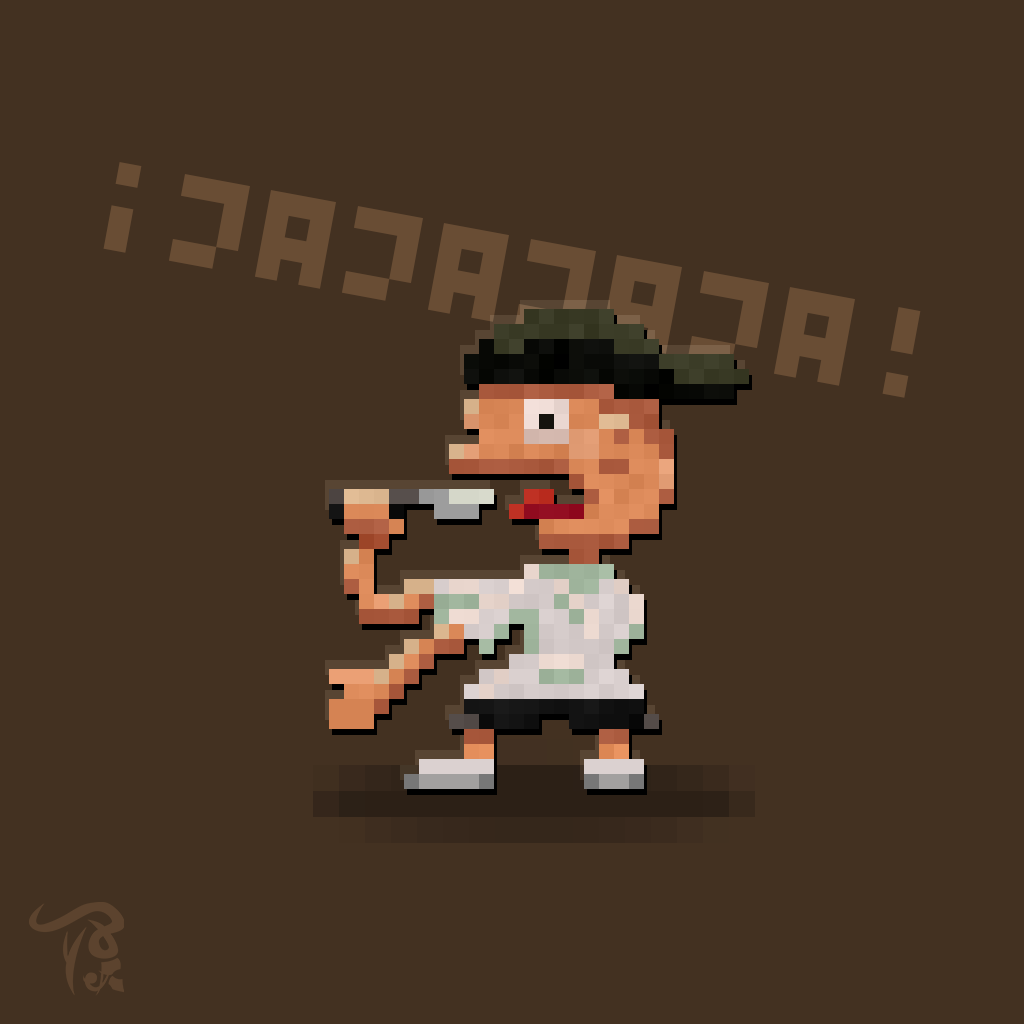 tepot2006's tweet photo. Cholo con gorra
Ulises Aurelio de la Cruz, también conocido como «el Loco», Asaltante que aparece en la parte I de el Legado del Gordo.
#pixelart #digitalart #characterdesign #oc #cholo #asaltante #pixelbat https://t.co/FRie2uSREr
