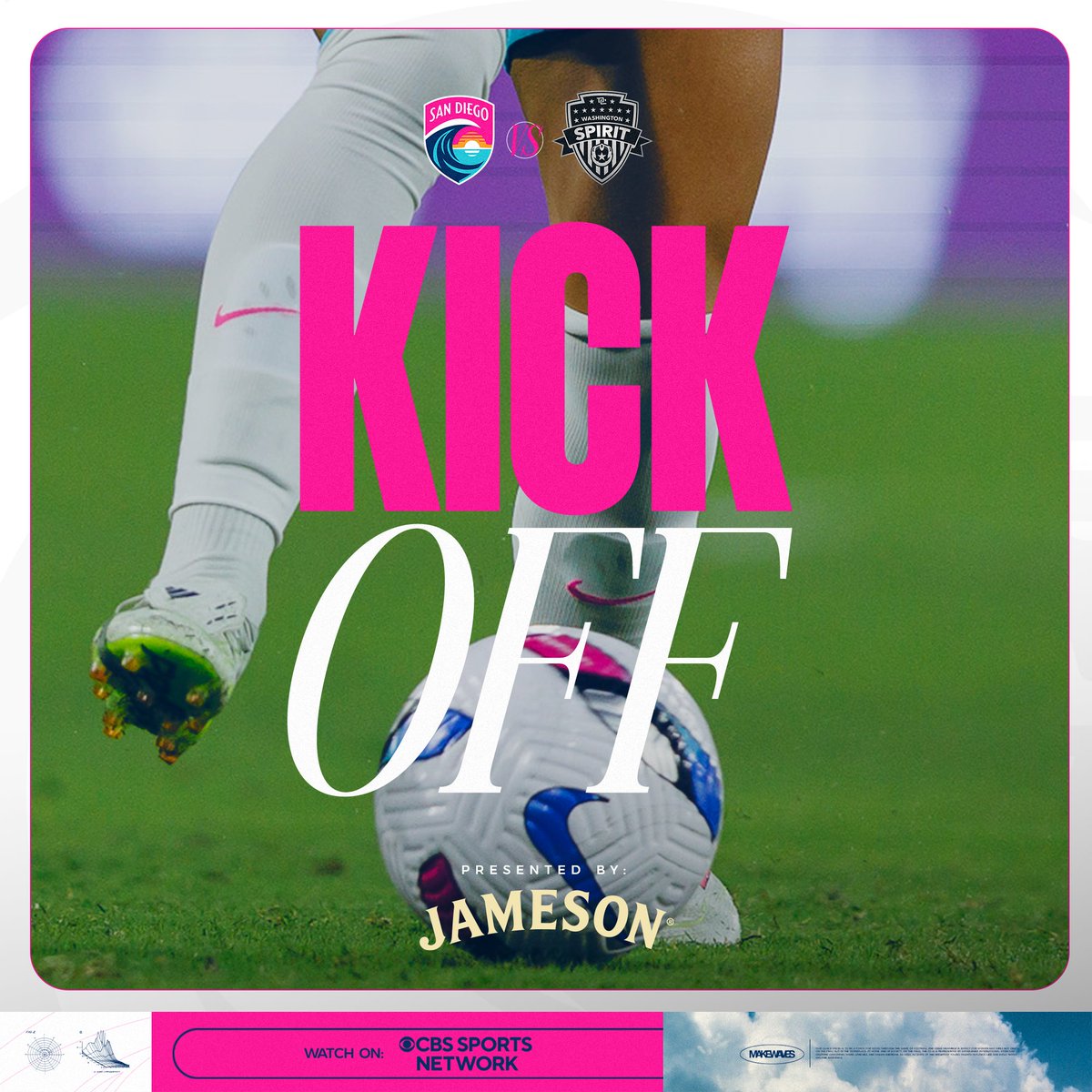 LFGSD WAVE 👊

🌊 1' | SD 0-0 WAS | <a href="/jamesonwhiskey/">Jameson Whiskey</a>

📺 CBS Sports Network