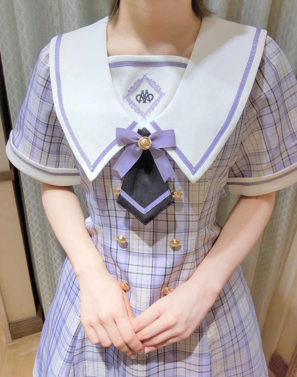 New Twinkle Sparkle チェックセーラーワンピース サックス/ピンク
